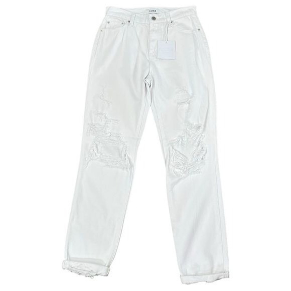 Pistola Presley Blizzard Distressed High Rise Relaxed Roller Jeans Womens 25